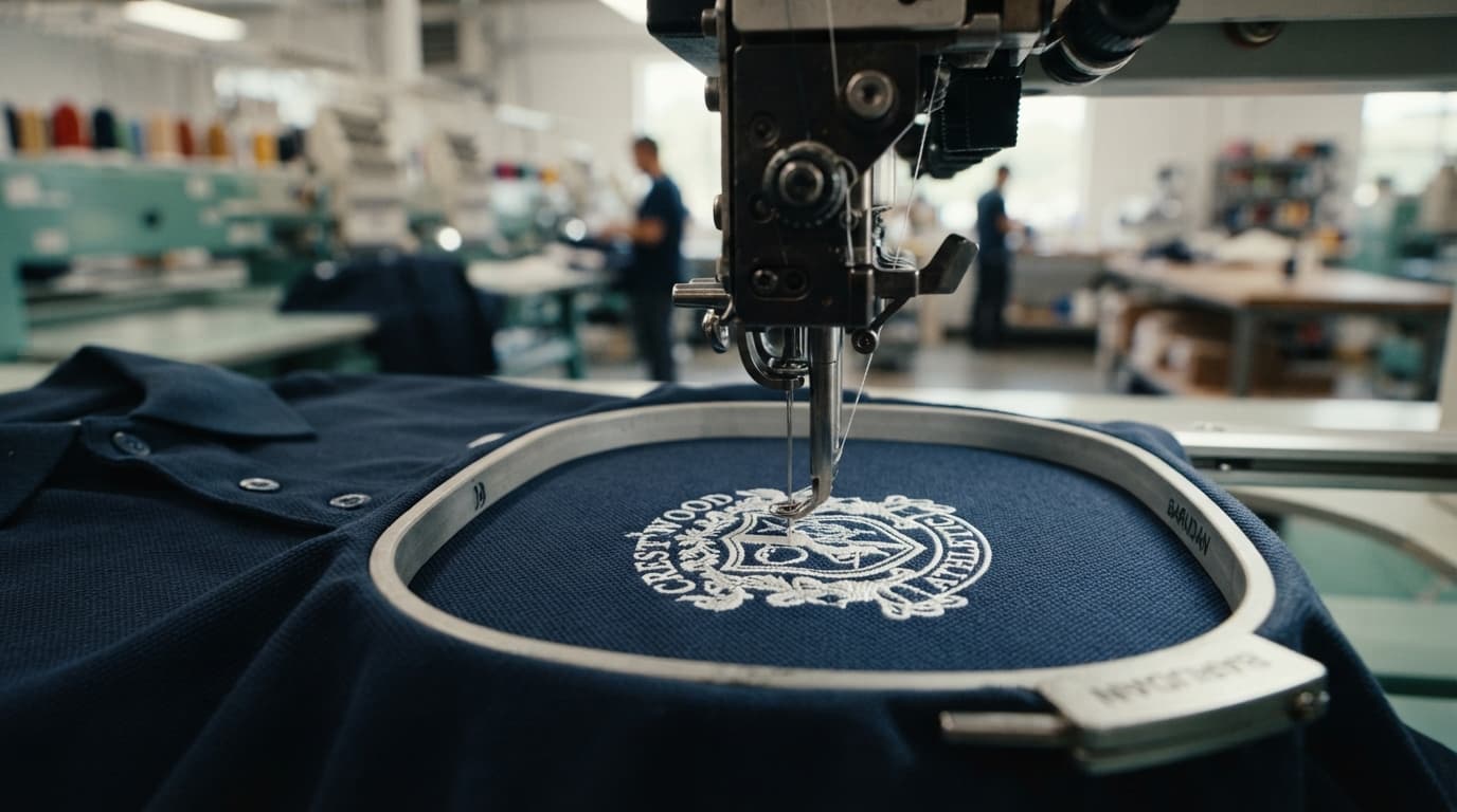 The Kotton Bridge floor with cut and sew, printing and embroidery sections side by side